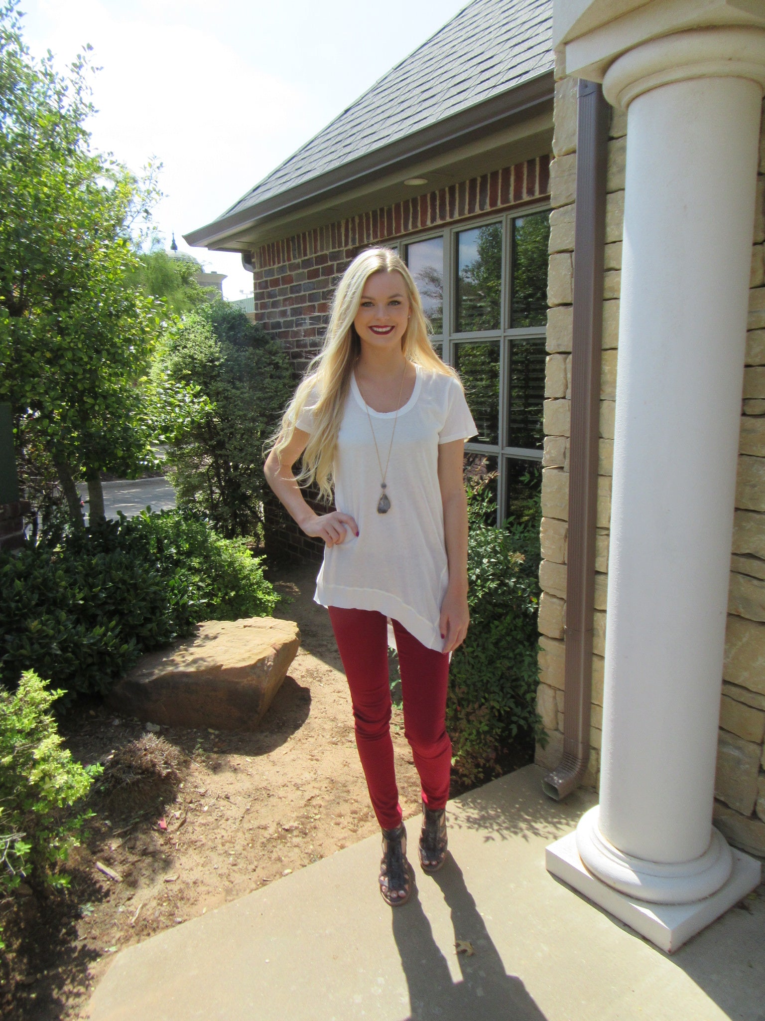 Bone BOBI LightWeight Jersey CAMDEN SideSlit Asymmetric Tee Top