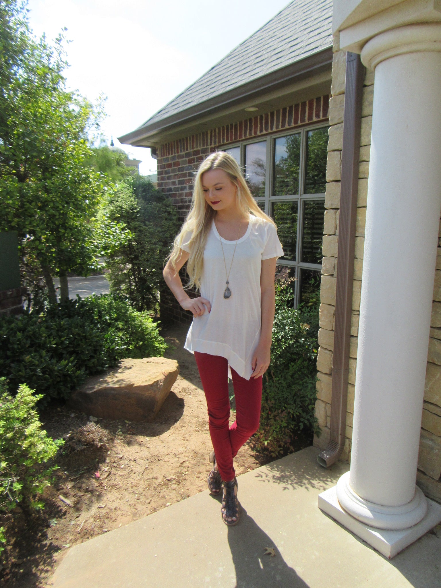 Bone BOBI LightWeight Jersey CAMDEN SideSlit Asymmetric Tee Top