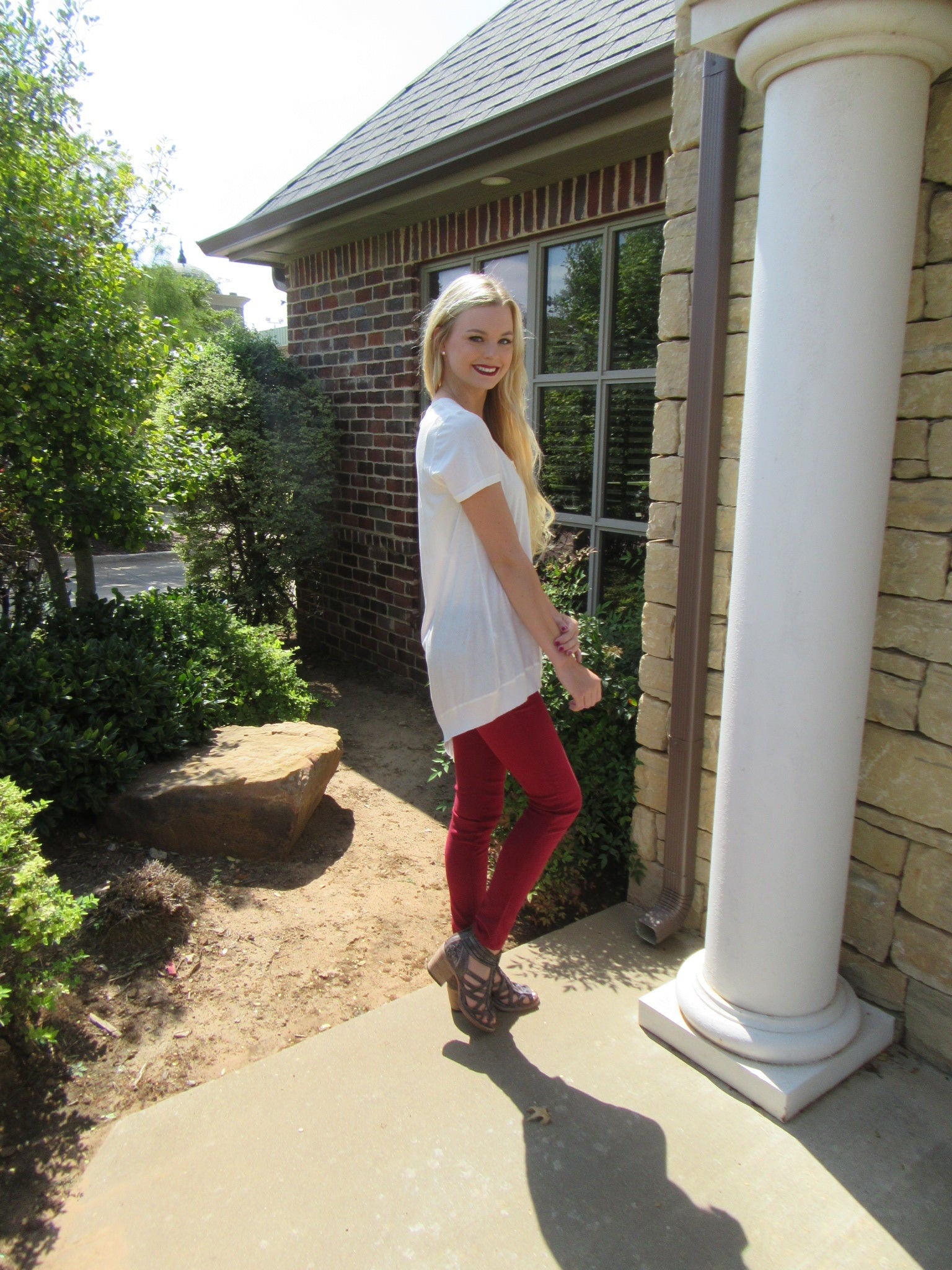 Bone BOBI LightWeight Jersey CAMDEN SideSlit Asymmetric Tee Top