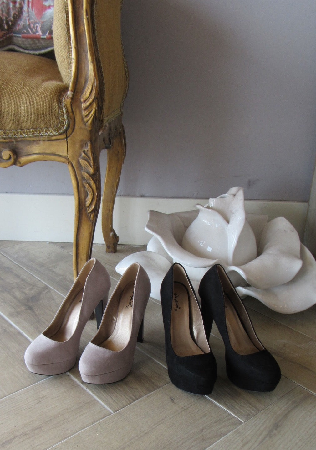 JESSICA Platform RoundToe Pumps Shoes