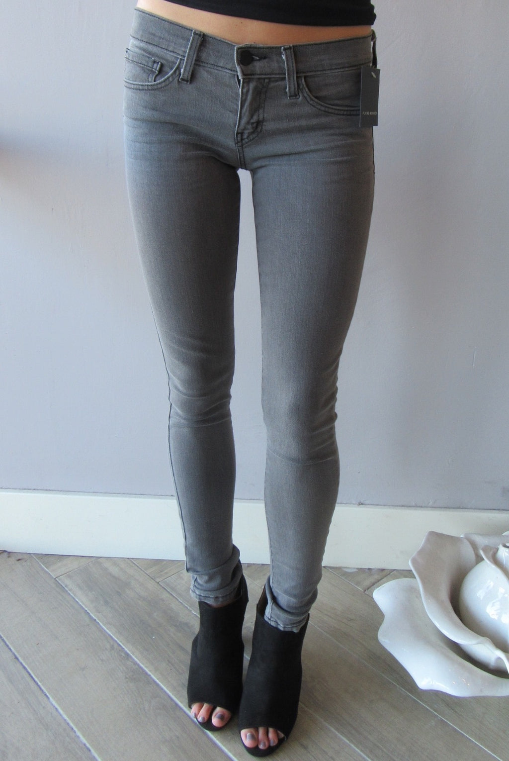 FLYING MONKEY 3D Resin GREY MATTER Whiskered Skinny Jean