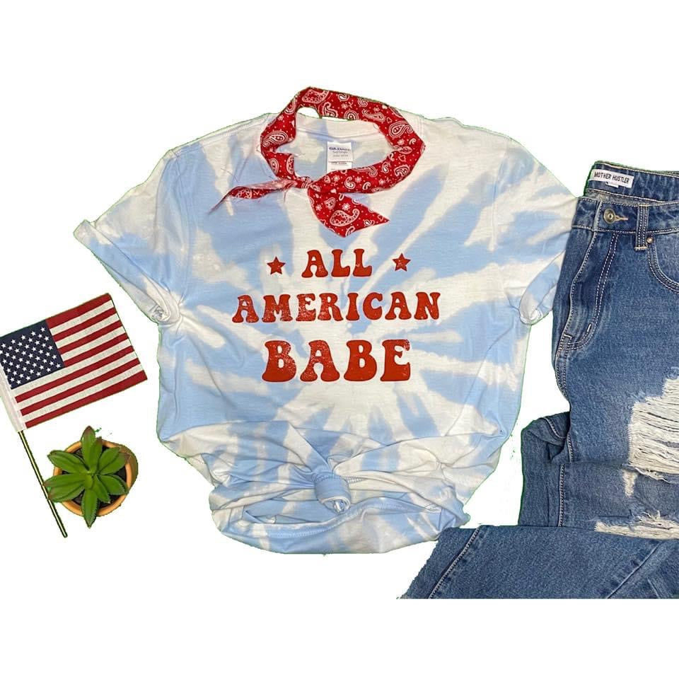 MH Patriotic Tie Dye Crop Tee