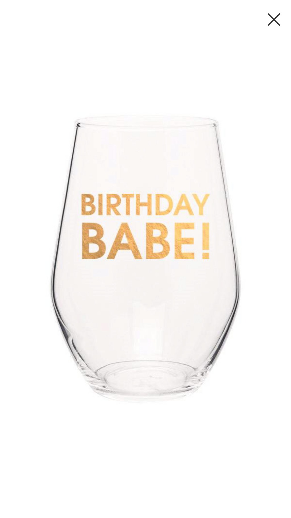 CG Graphic Foil Logo Stemless Wine Glass