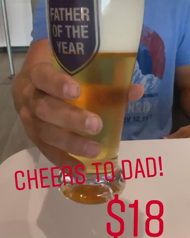 AF FATHER OF THE YEAR Logo Pilsner Glass