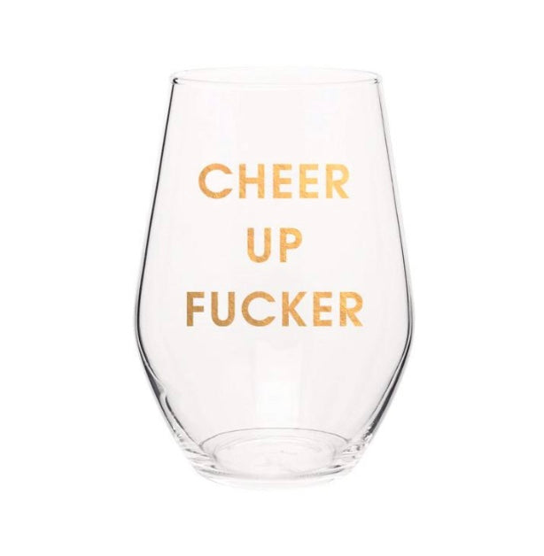 CG Graphic Foil Logo Stemless Wine Glass