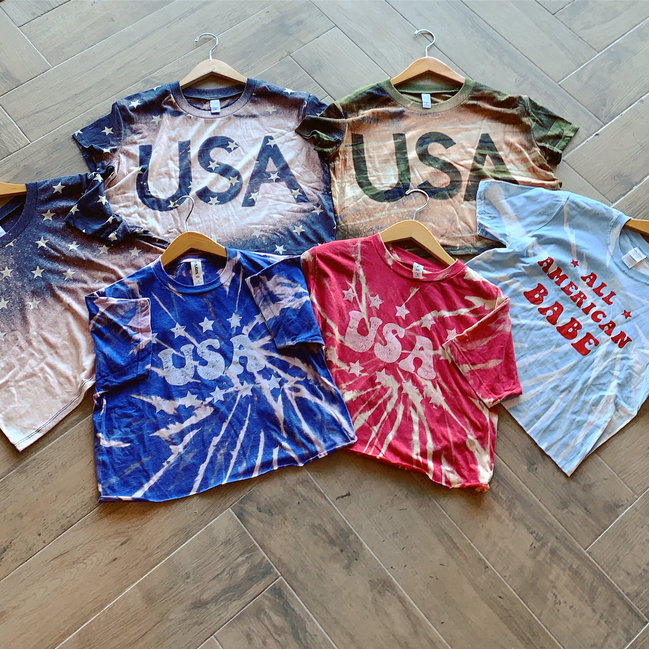 MH Patriotic Tie Dye Crop Tee