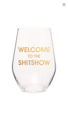 CG Graphic Foil Logo Stemless Wine Glass