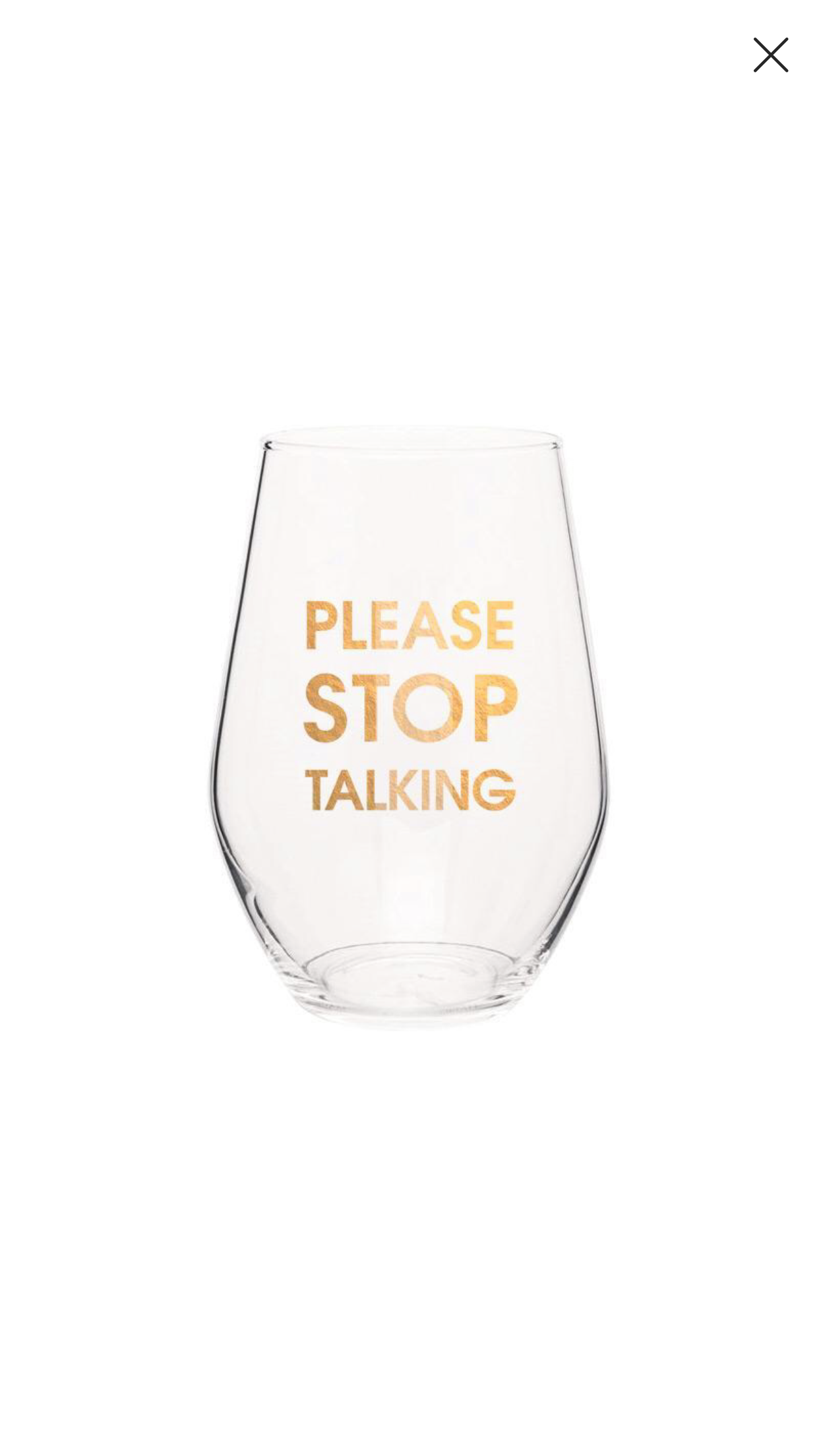 CG Graphic Foil Logo Stemless Wine Glass