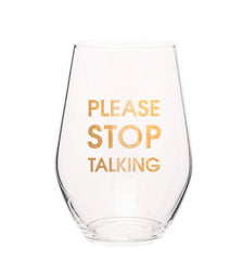 CG Graphic Foil Logo Stemless Wine Glass