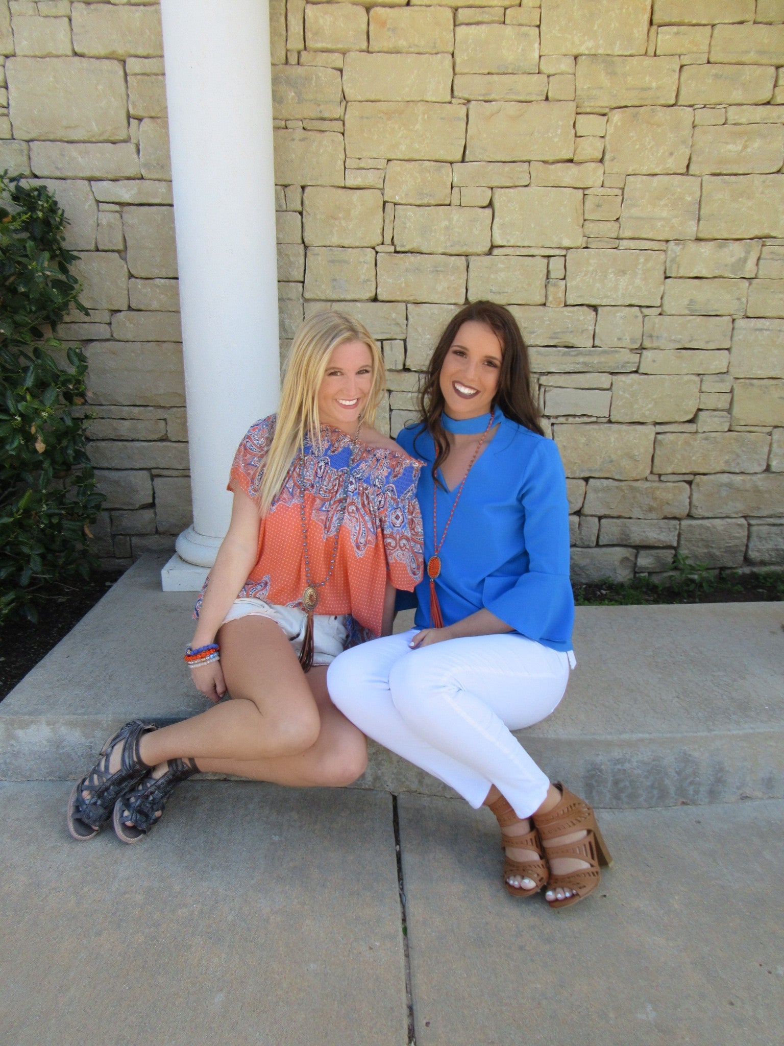 MVP Cutout Choker MockNeck 3/4 BellSleeve Top