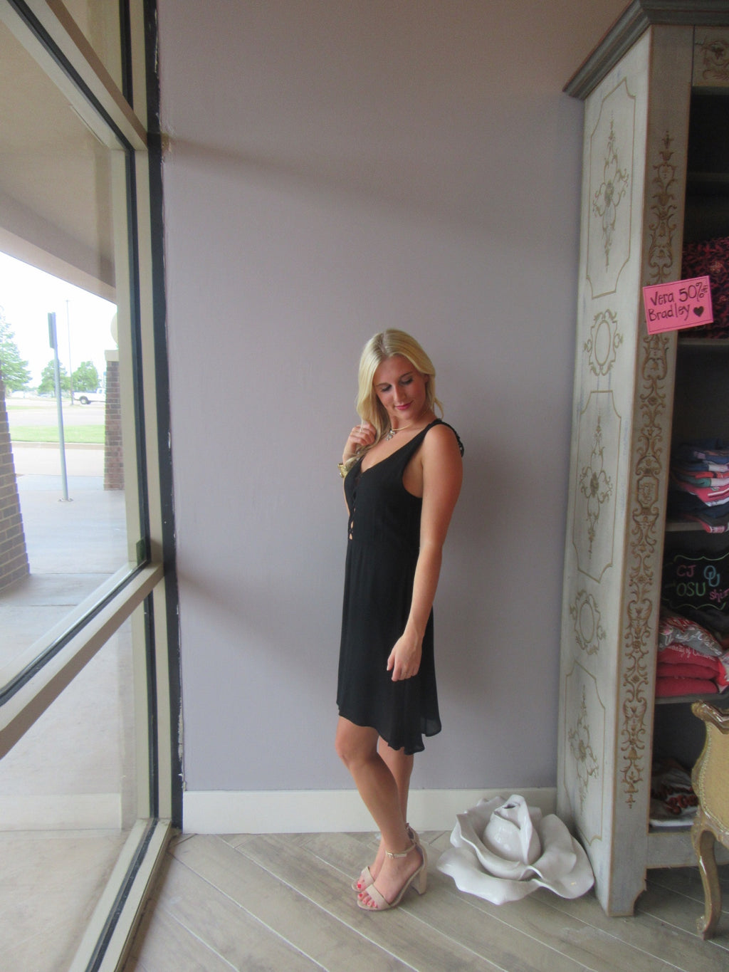 VIGIL StrappyFront Crochet OpenBack Dress