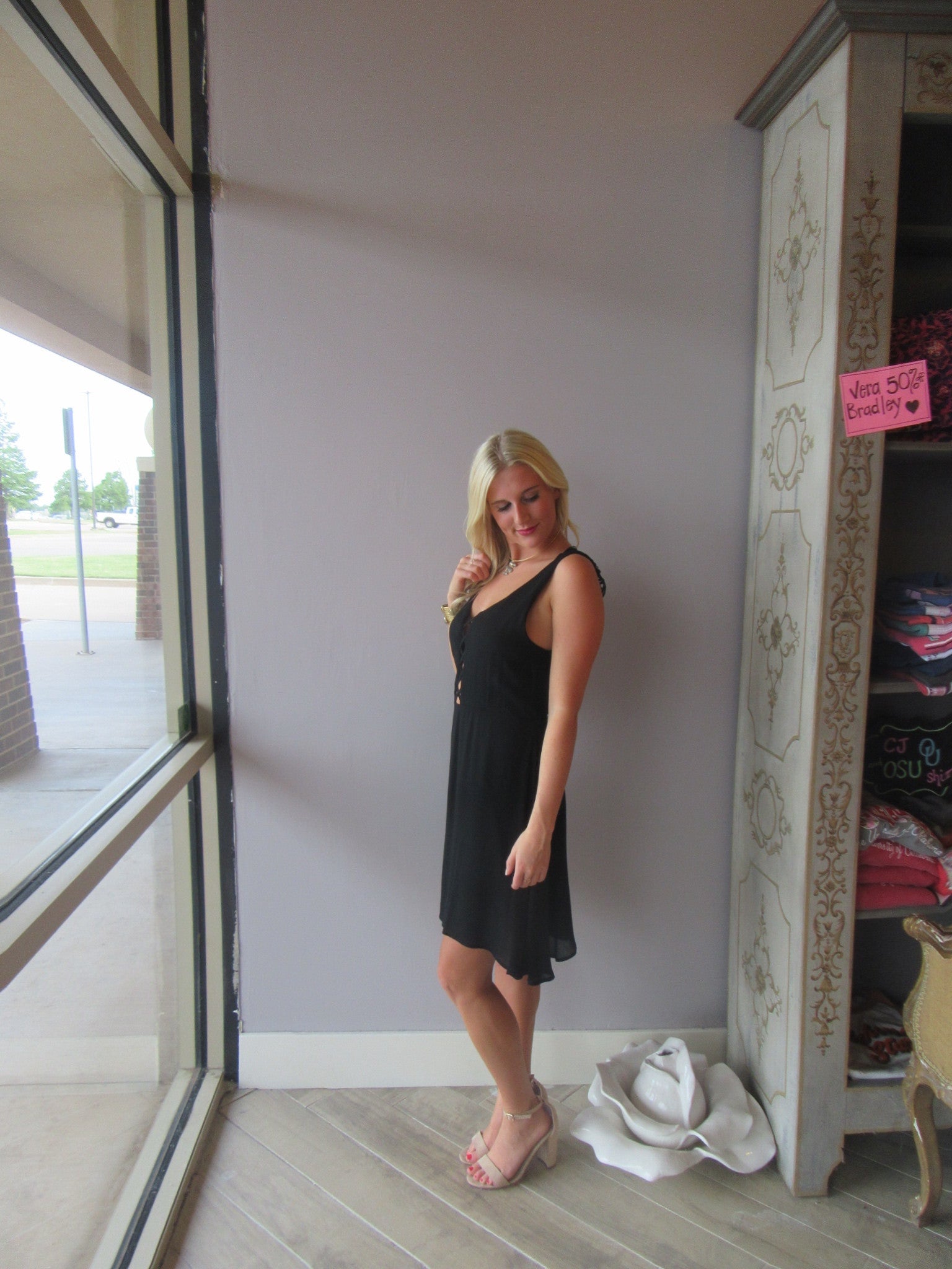 VIGIL StrappyFront Crochet OpenBack Dress