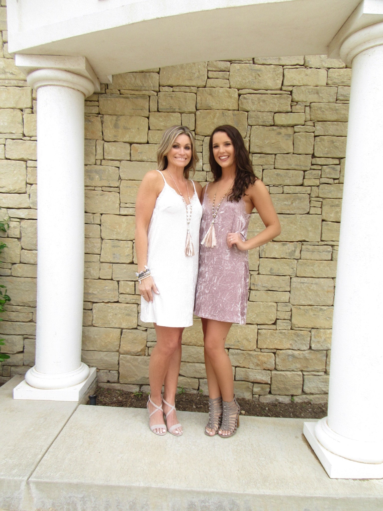 SHAPE OF YOU Crushed Velvet LaceTrim Cami Slip Dress