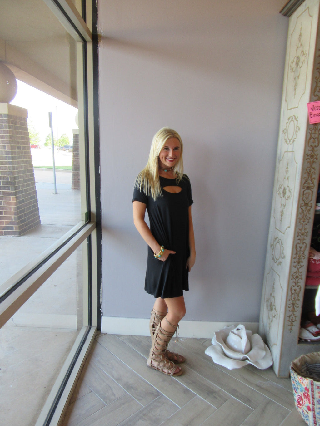 DIRE STRAITS SlitFront Modal Jersey Dress