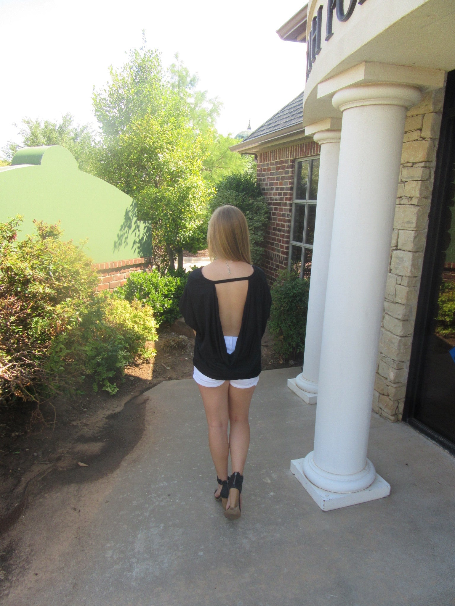 BOBI Lightweight Jersey DRIPPING SPRINGS Drape Back Top