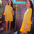 SUNRISE MatteSatin Bell Sleeve Tunic Dress