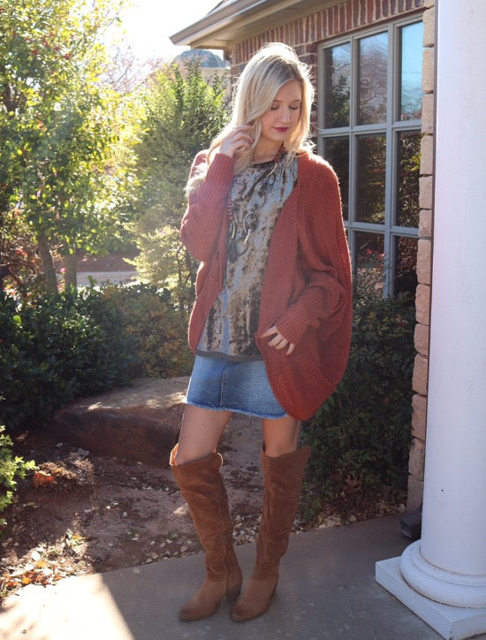 CONTENT DolmanSleeve Drapy Knit Cardigan Top