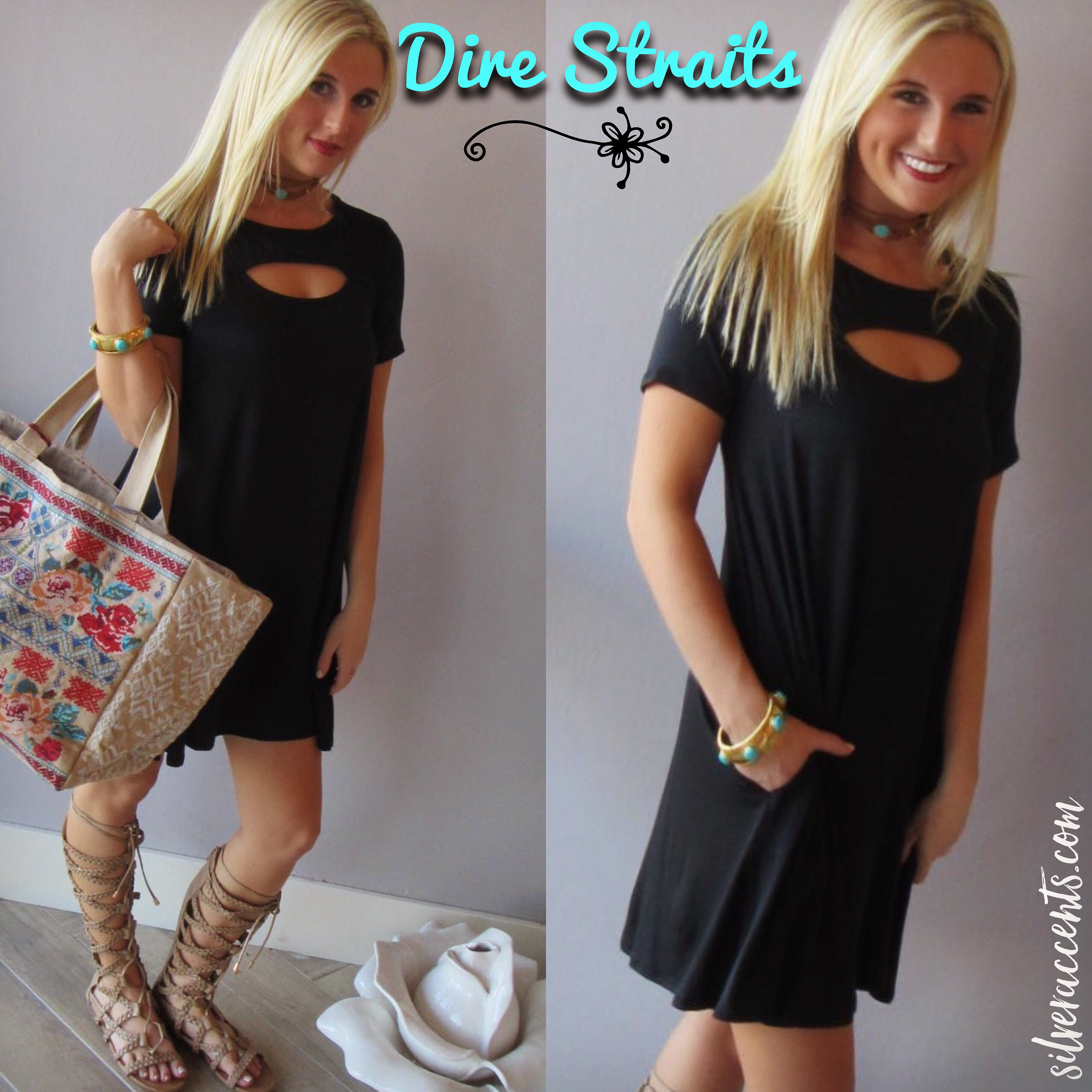 DIRE STRAITS SlitFront Modal Jersey Dress