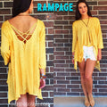 RAMPAGE Slub Jersey StrappyBack HiLo Top