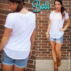 BOBI Mesh Inset HENDRIX ScoopHem Top