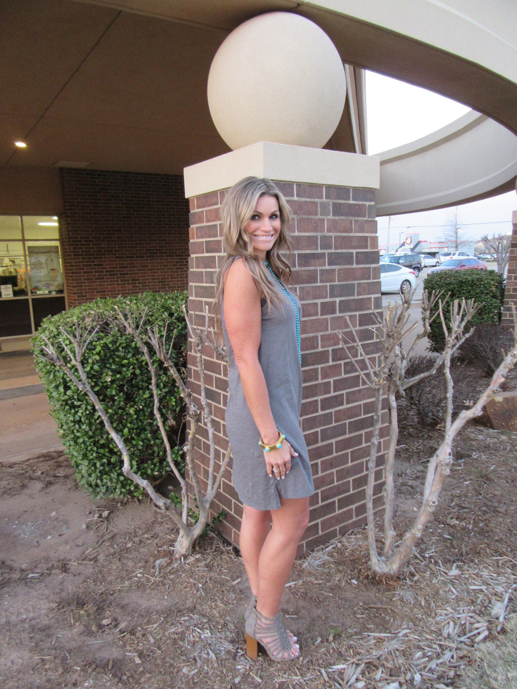 BOBI Slub Jersey HAMPSTEAD Pocket Tank Dress