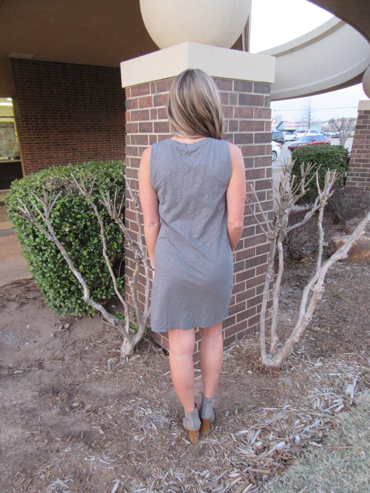 BOBI Slub Jersey HAMPSTEAD Pocket Tank Dress