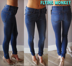 FLYING MONKEY HiRise BAMBI BLUE SuperSoft Skinny Jean