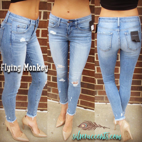 FLYING MONKEY MidRise INNER CIRCLE FrayHem Crop Skinny Jean