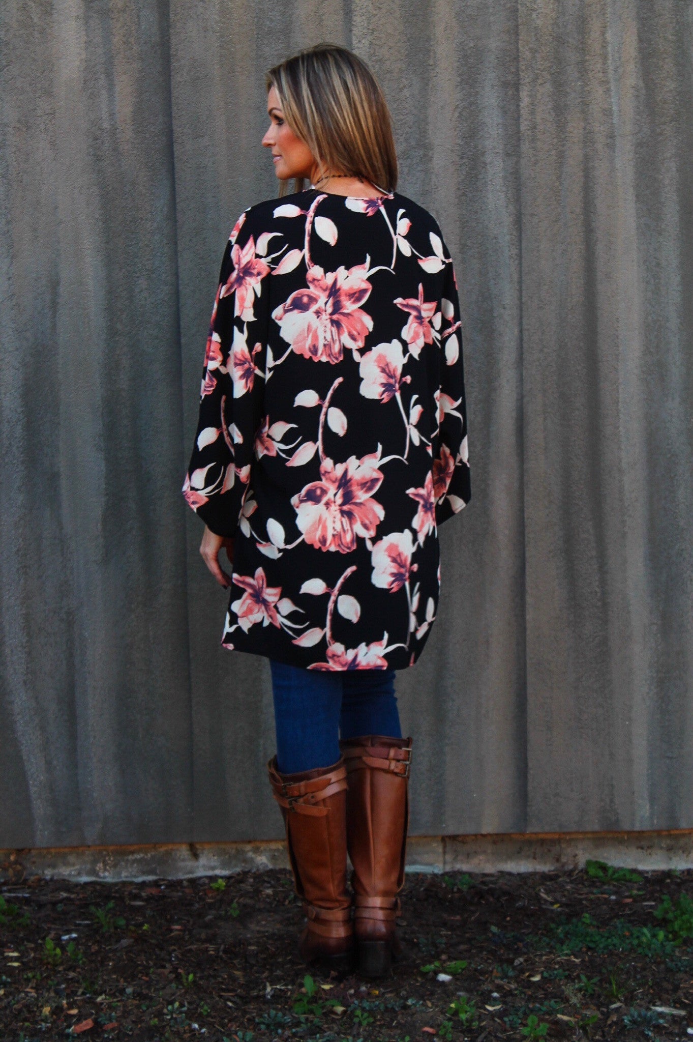 MOSCATO Floral Print Kimono Cardigan Top
