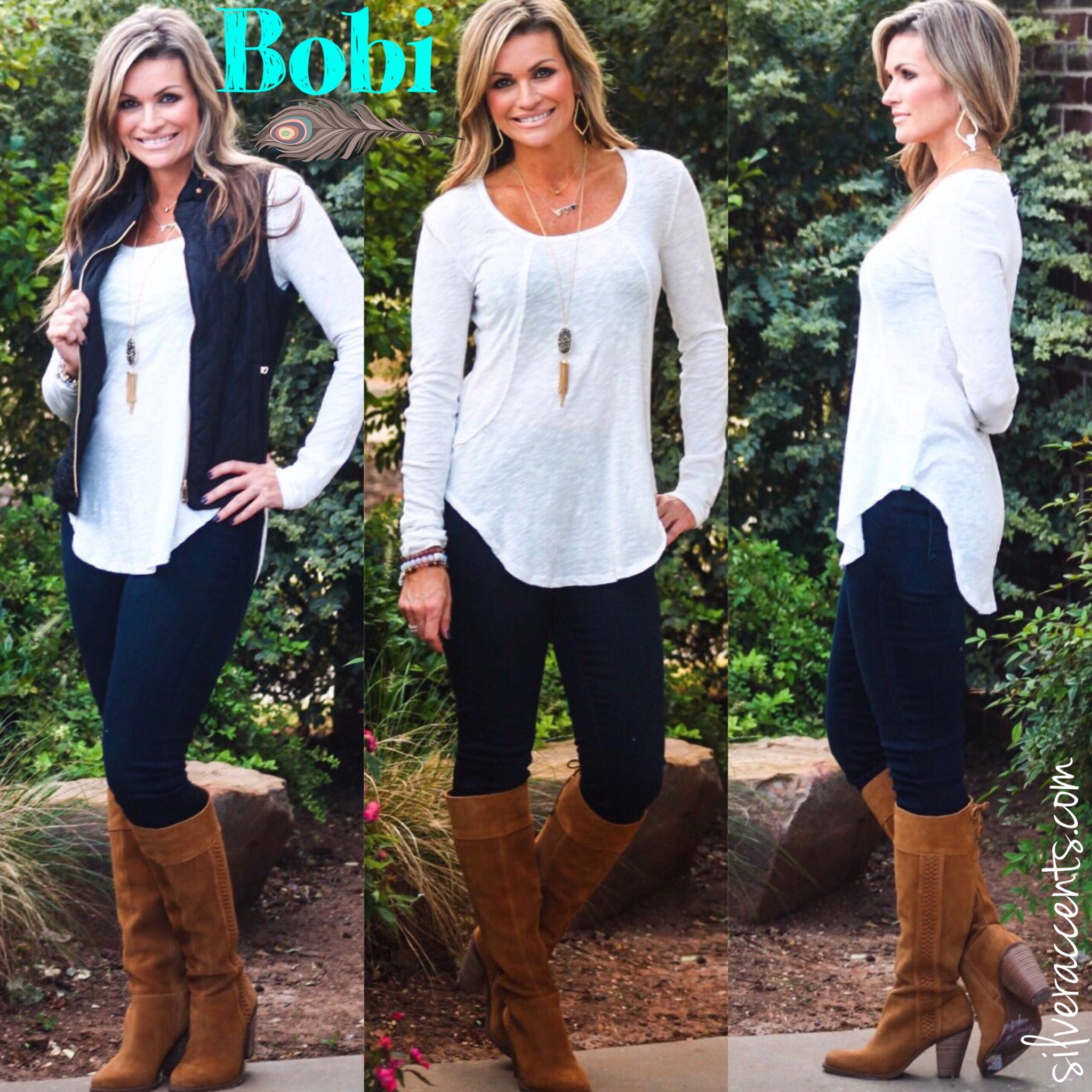BOBI Slub Jersey TRUE GRIT RawSeam ScoopHem Top