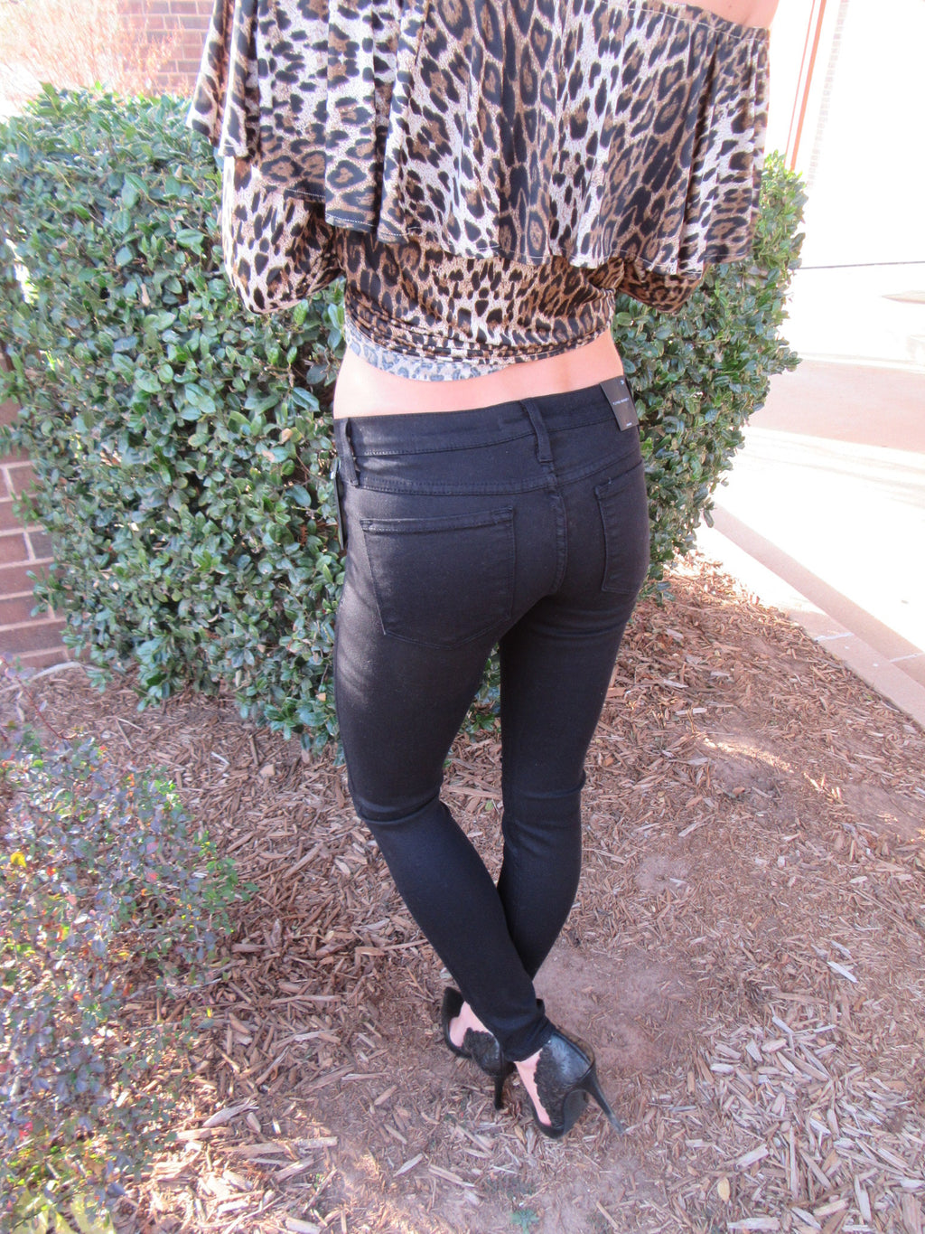 FLYING MONKEY Distressed BLACK Colored Skinny Jean