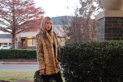 RUNWAY Leopard Faux Fur Jacket Coat Top