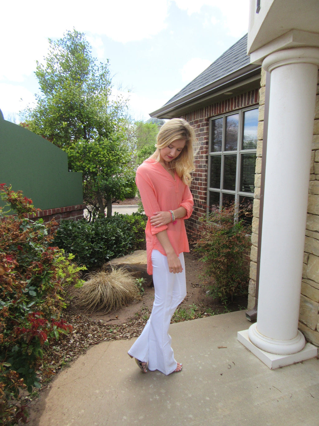 BOBI Gauze VINEYARD RollSleeve Tunic Top