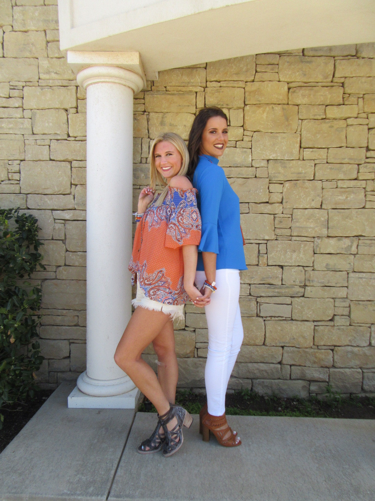 MVP Cutout Choker MockNeck 3/4 BellSleeve Top