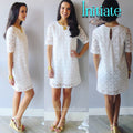 INITIATE Lace 3/4Sleeve Shift Dress