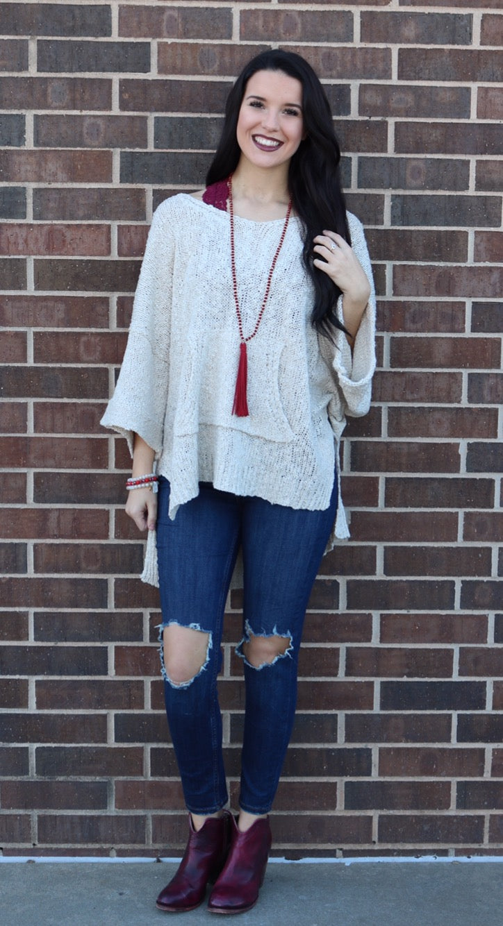 ON BOARD LightWeight Kangaroo Pocket Sweater Top