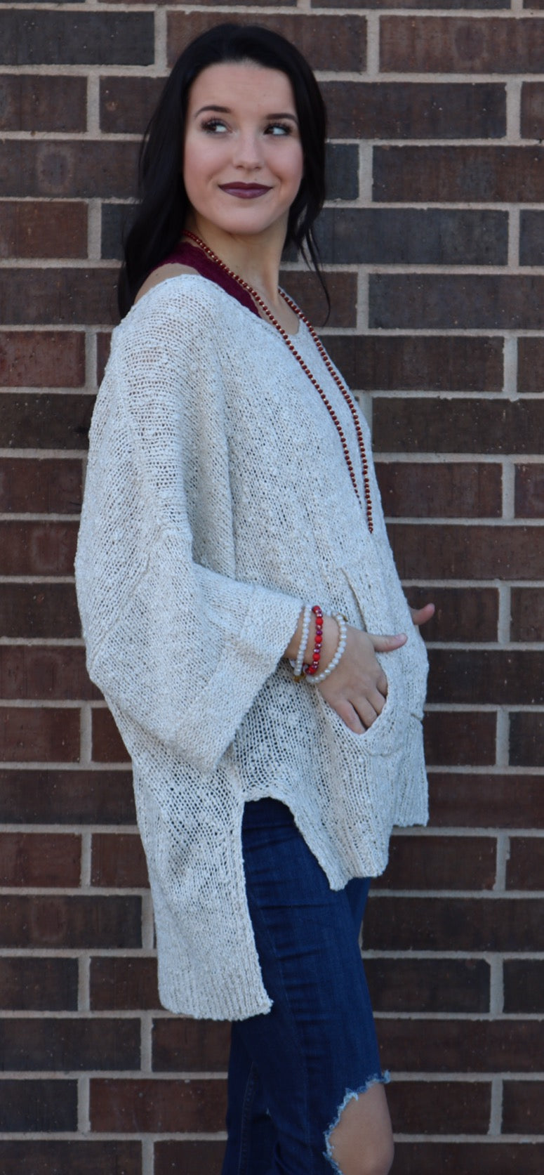 ON BOARD LightWeight Kangaroo Pocket Sweater Top