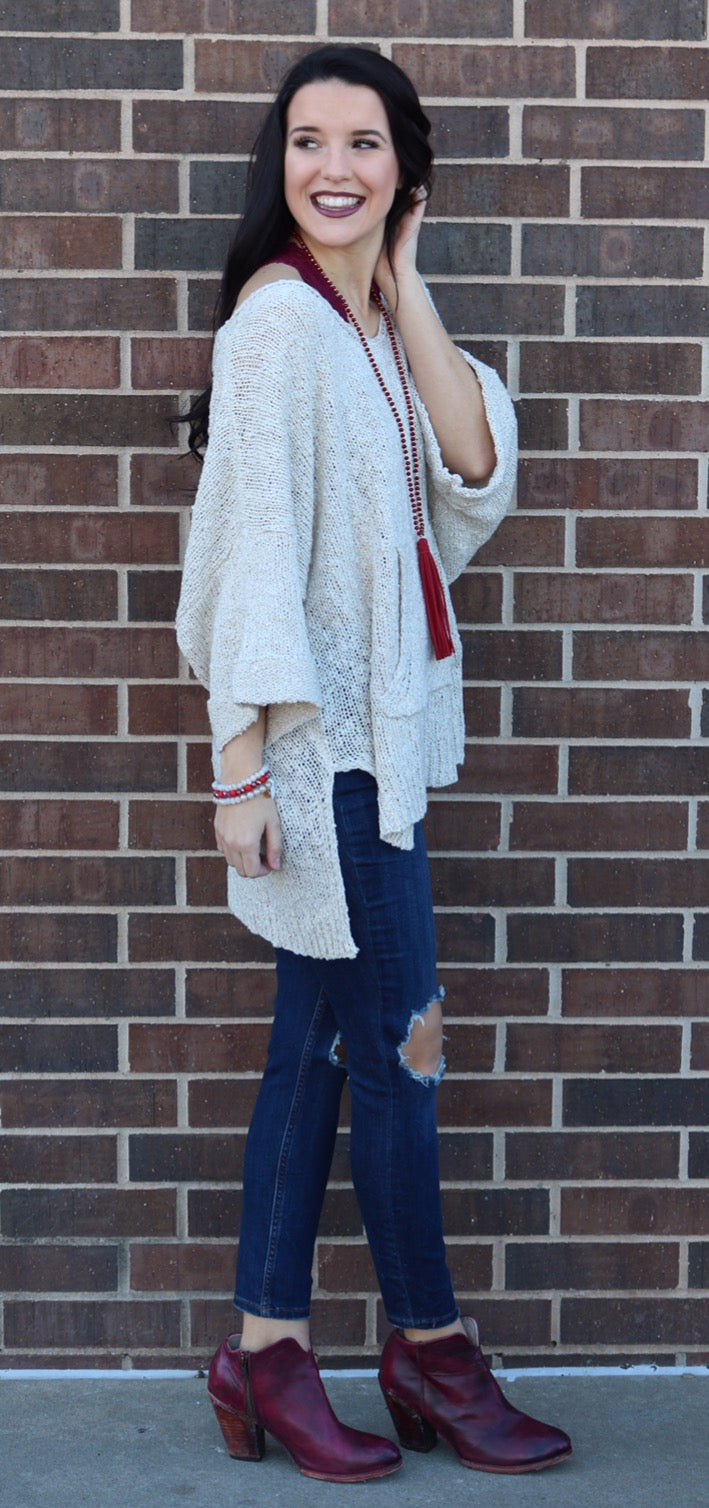 ON BOARD LightWeight Kangaroo Pocket Sweater Top