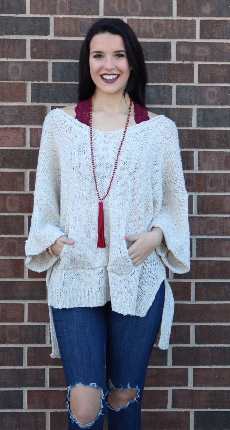 ON BOARD LightWeight Kangaroo Pocket Sweater Top