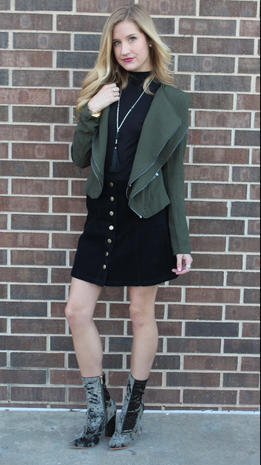 RAVINE Drapey Double Layer Zip Detail Blazer Jacket Top