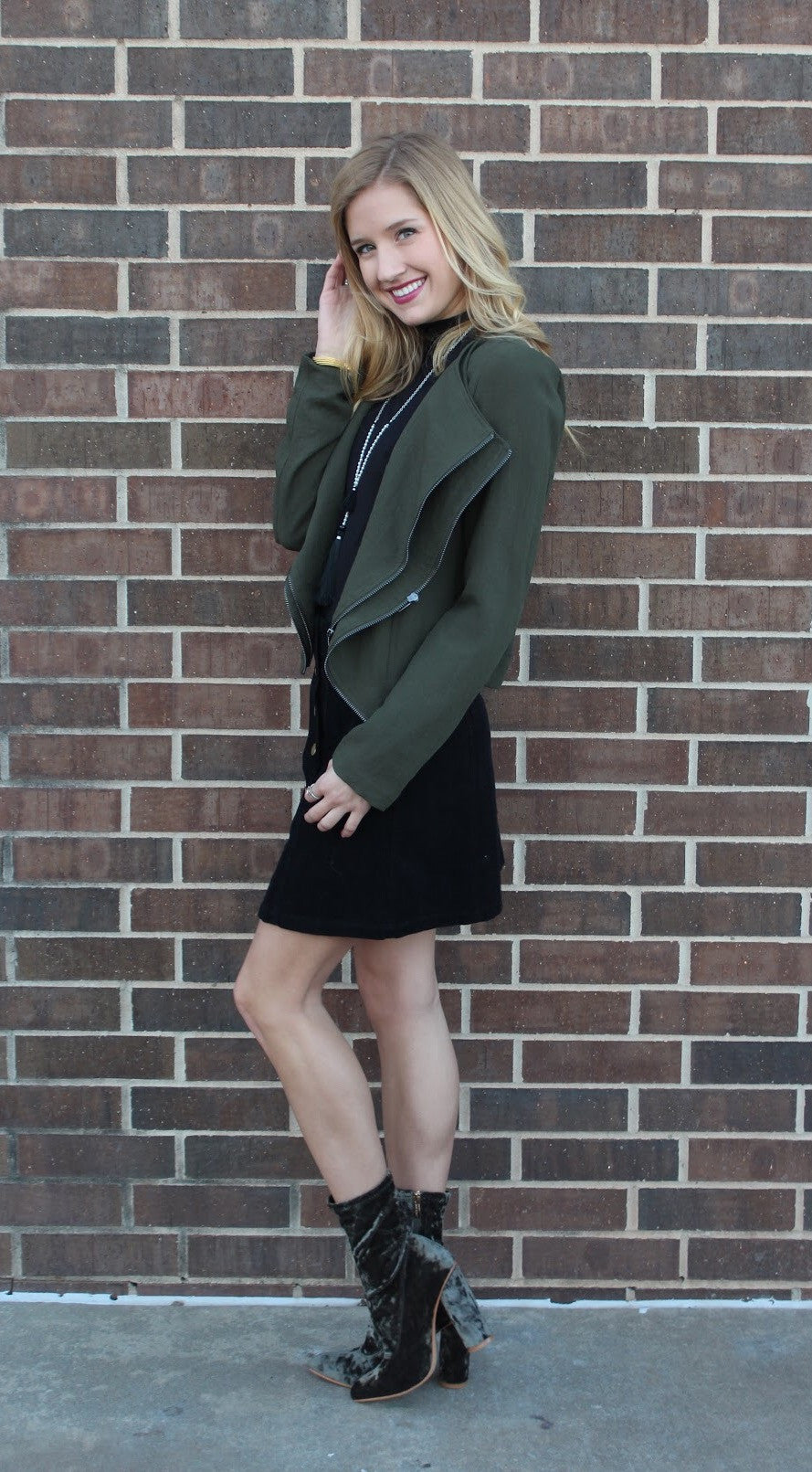 RAVINE Drapey Double Layer Zip Detail Blazer Jacket Top