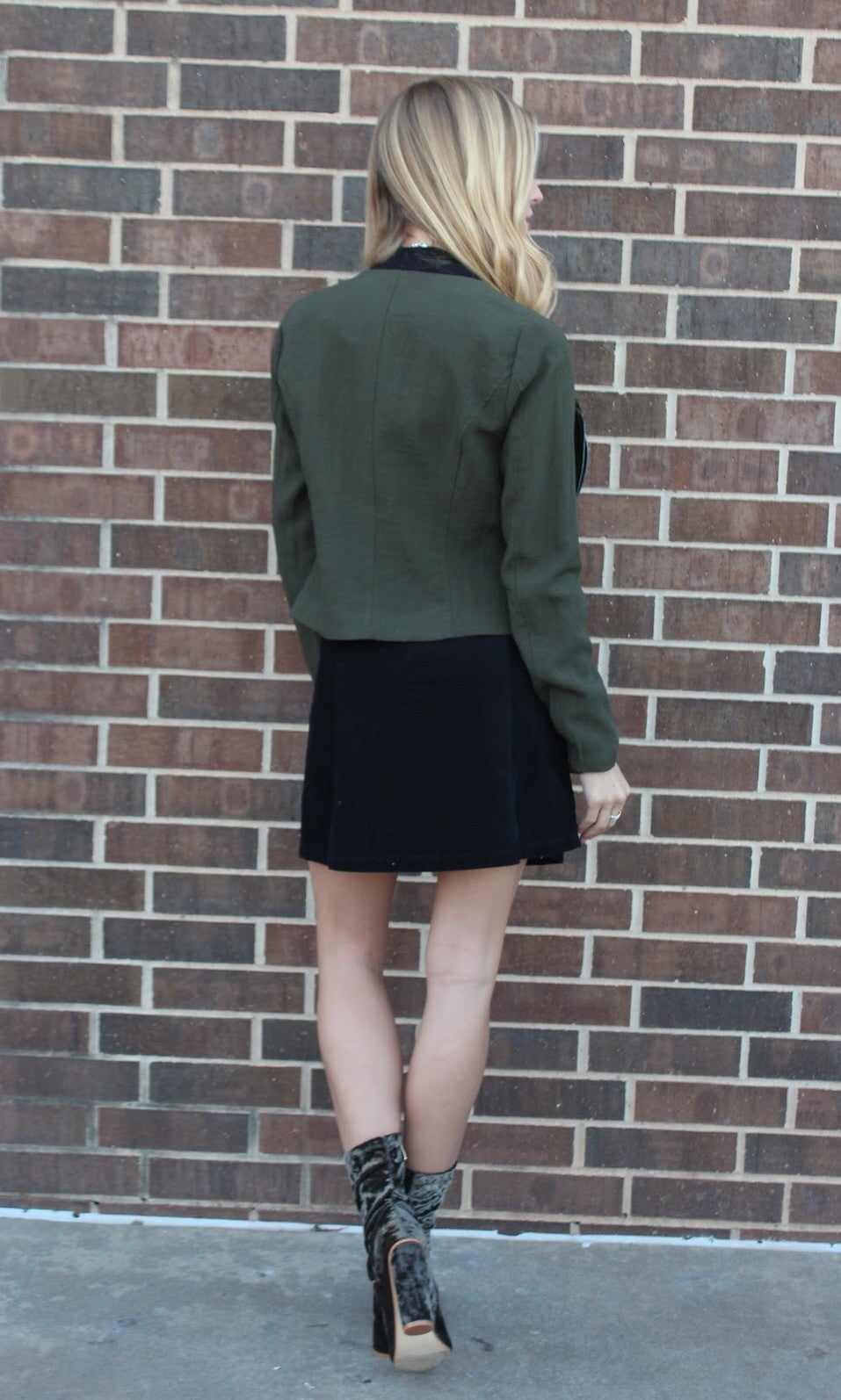 RAVINE Drapey Double Layer Zip Detail Blazer Jacket Top