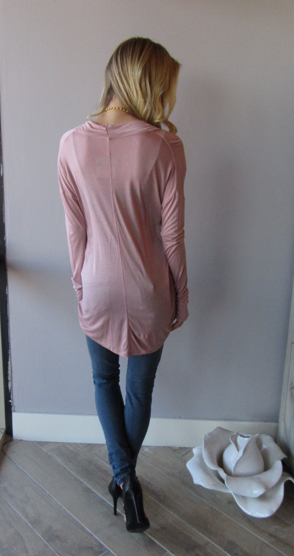 BELLA DrapeFront Jersey Top