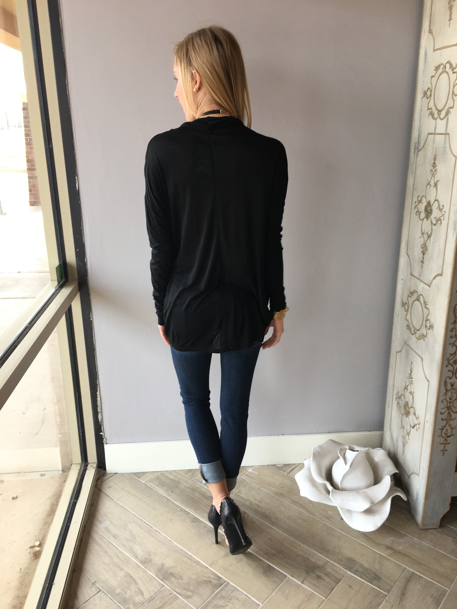 BELLA DrapeFront Jersey Top