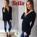 BELLA DrapeFront Jersey Top