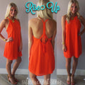 RISE UP Braided StrappyBack Chiffon Shift Dress