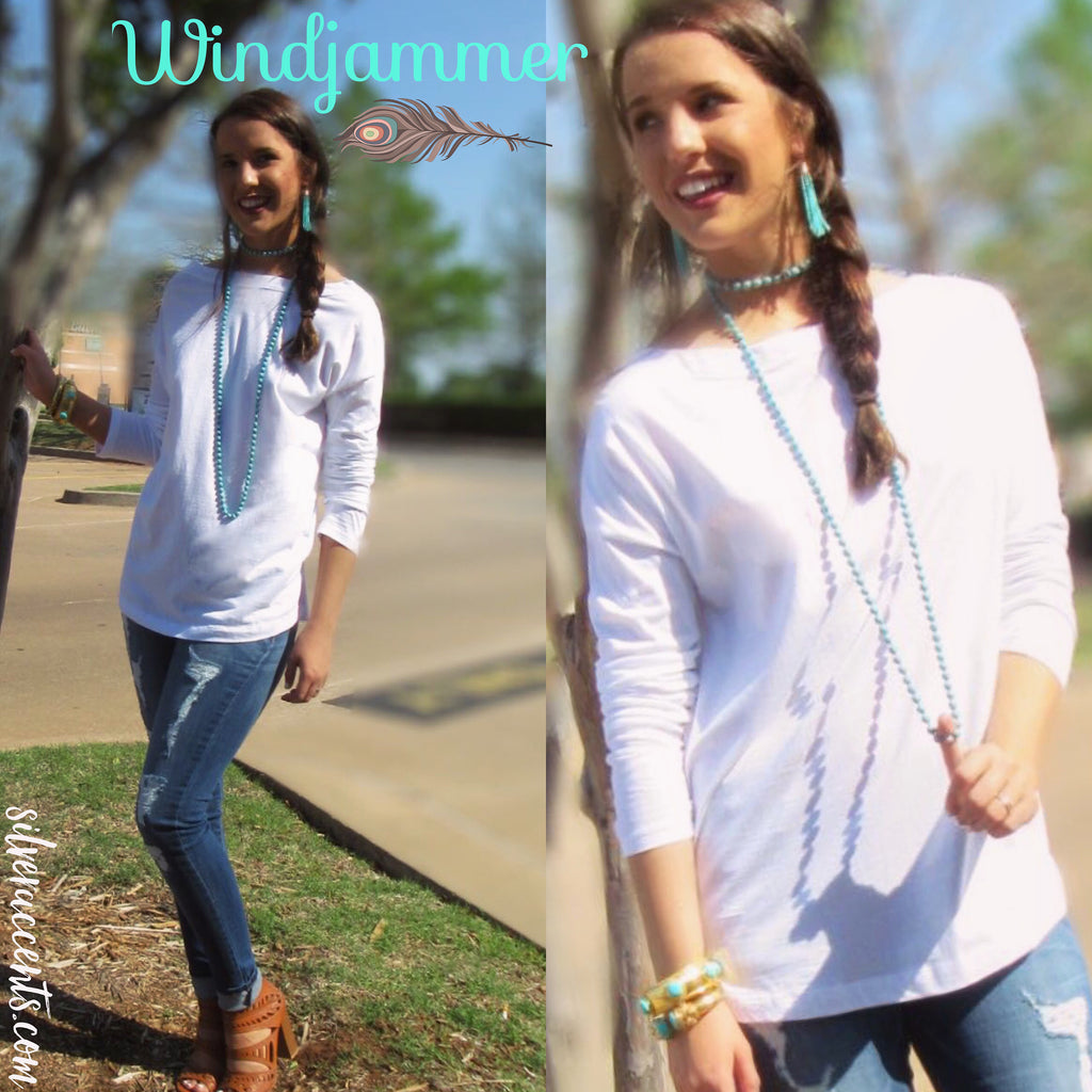 WINDJAMMER Boatneck Knit Jersey Top
