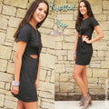 KNOTTED UP Jersey Cutout Knot Dress