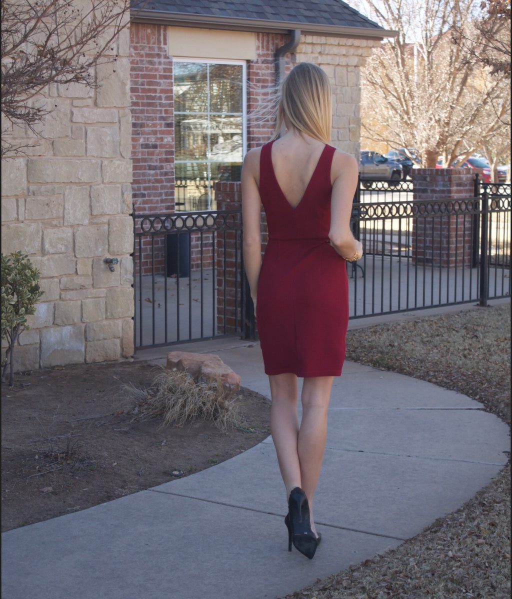 CROSSWAYS CrissCross Neck Textured Dress