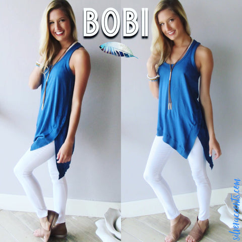 BOBI Jersey CAMDEN SideSlit Tank Top